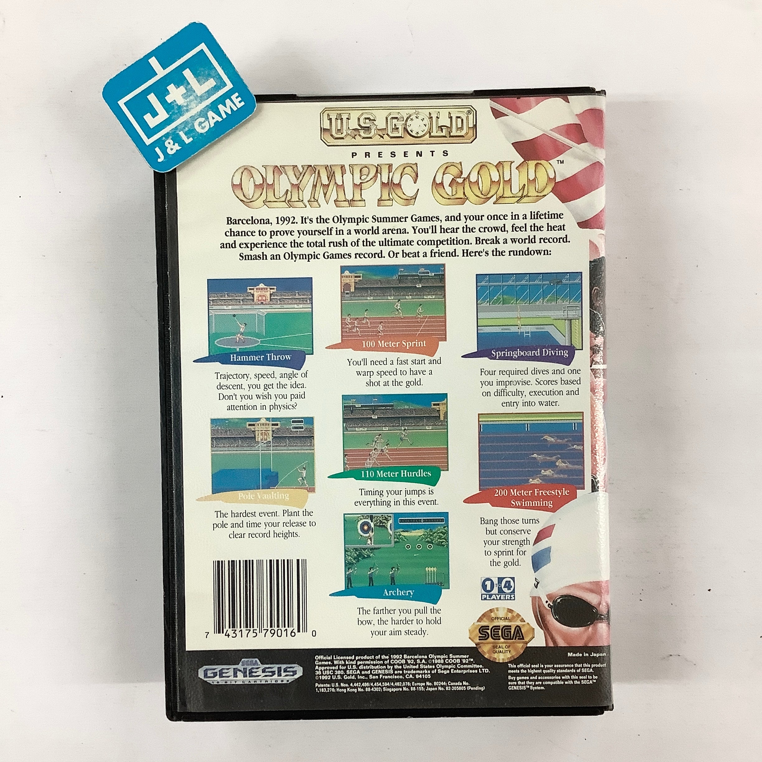 Olympic Gold: Barcelona '92 - (SG) SEGA Genesis [Pre-Owned] Video Games U.S. Gold   