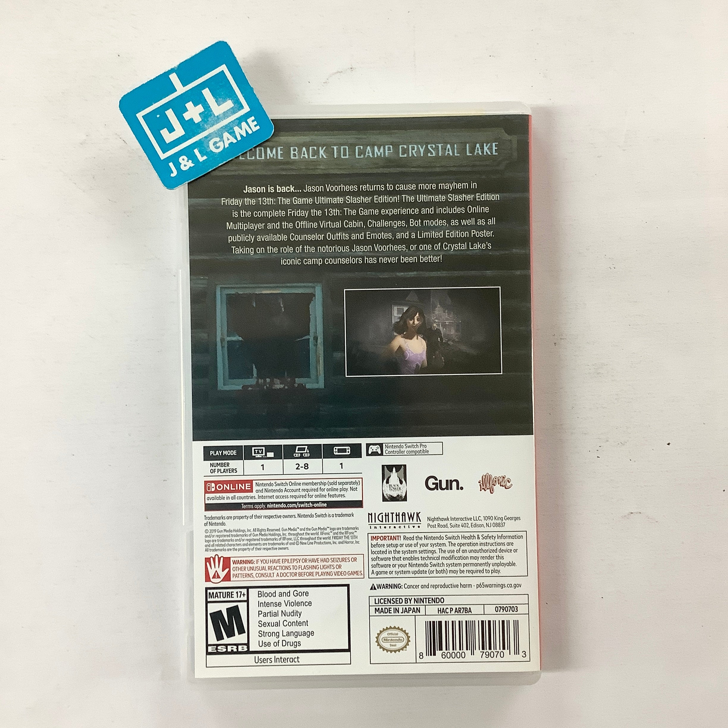 Friday The 13th: The Game (Ultimate Slasher Edition) - (NSW) Nintendo Switch [Pre-Owned] Video Games Gun   