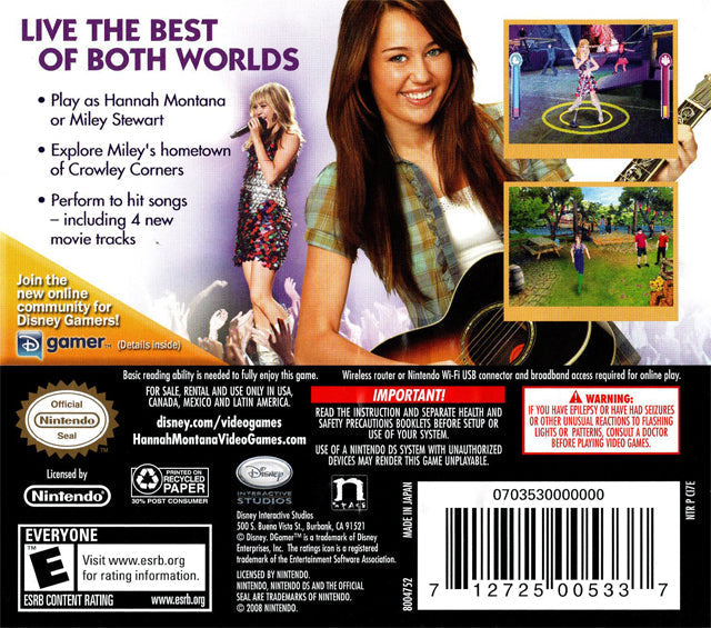 Hannah Montana: The Movie - (NDS) Nintendo DS [Pre-Owned] Video Games Disney Interactive Studios   