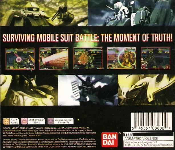 Gundam Battle Assault - (PS1) Playstation 1 [Pre-Owned] Video Games Bandai   