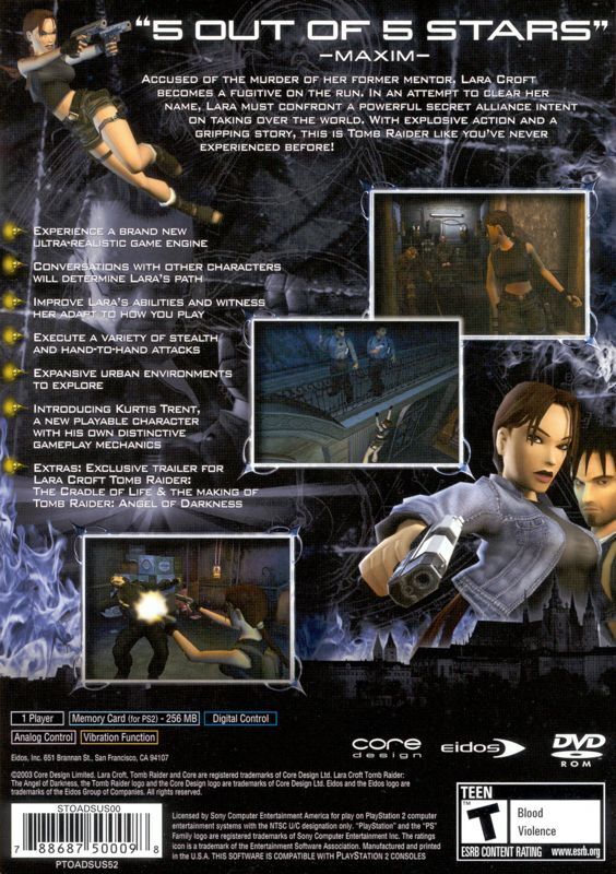 Tomb Raider: The Angel of Darkness (Greatest Hits) - (PS2) PlayStation 2 [Pre-Owned] Video Games Eidos Interactive   