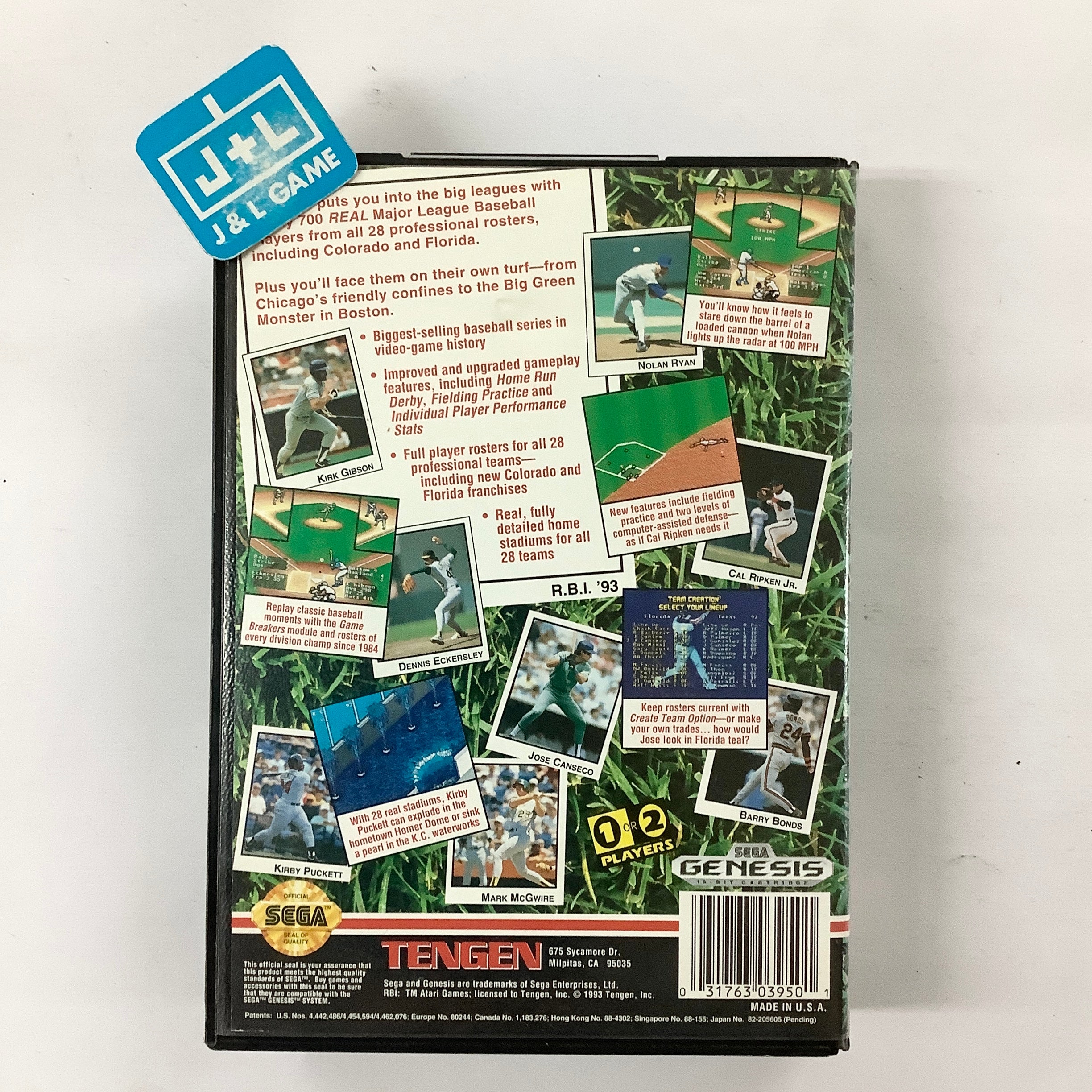 R.B.I. Baseball '93 - (SG) SEGA Genesis [Pre-Owned] Video Games Tengen   