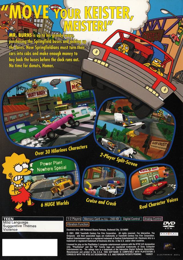 The Simpsons: Road Rage - (PS2) PlayStation 2 [Pre-Owned] Video Games Electronic Arts   