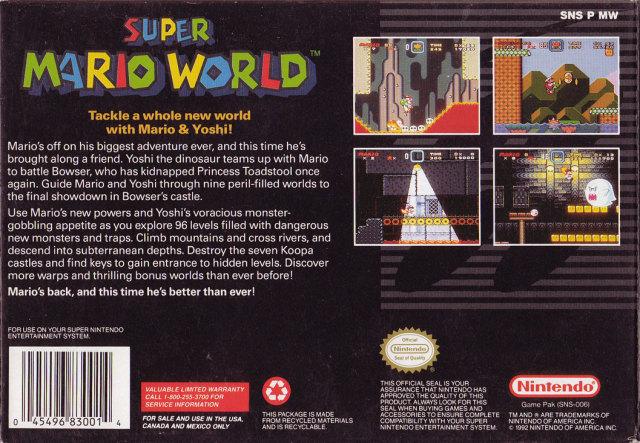 Super Mario World (Player's Choice) - (SNES) Super Nintendo [Pre-Owned] Video Games Nintendo   