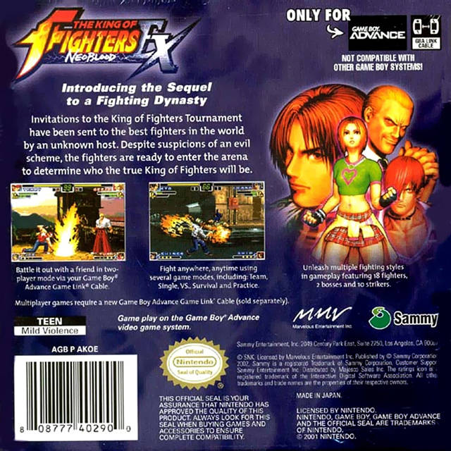 The King of Fighters EX: Neo Blood - (GBA) Game Boy Advance [Pre-Owned] Video Games Atlus   