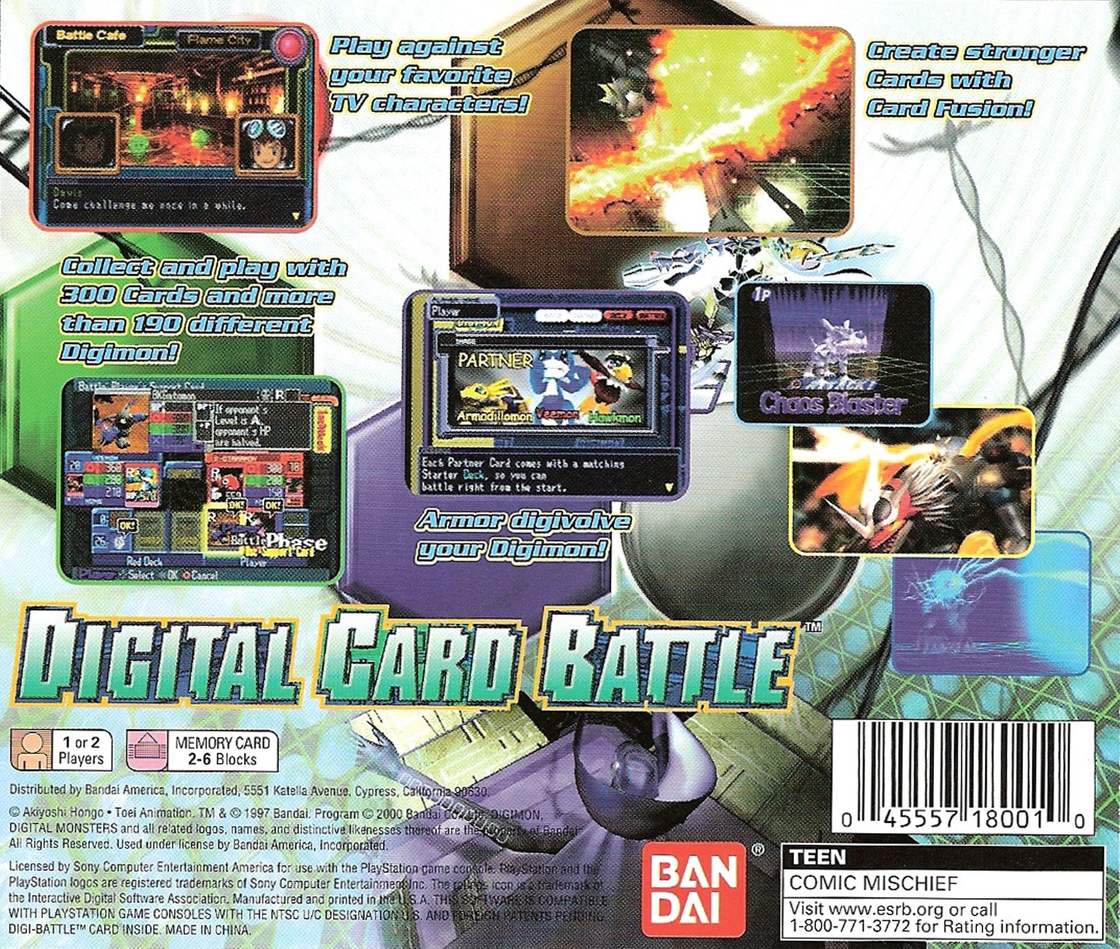 Digimon Digital Card Battle - (PS1) Playstation 1 [Pre-Owned] Video Games Bandai   