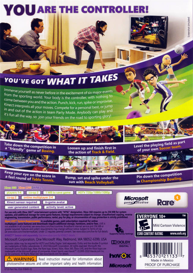 Kinect Sports (Kinect Required) - Xbox 360 [Pre-Owned] Video Games Microsoft Game Studios   