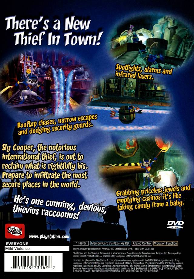 Sly Cooper and the Thievius Raccoonus - (PS2) PlayStation 2 [Pre-Owned] Video Games SCEA   