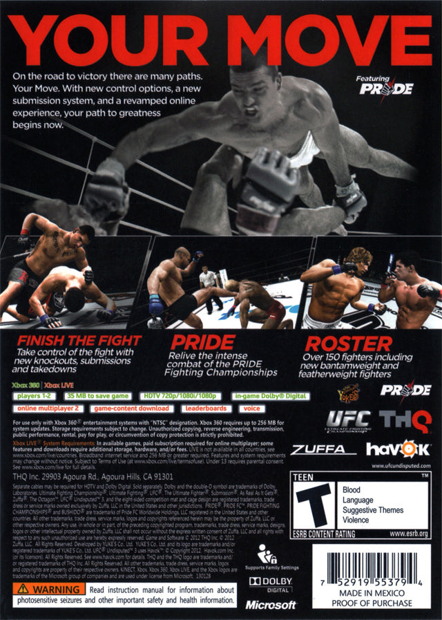 UFC Undisputed 3 - Xbox 360 [Pre-Owned] Video Games THQ   