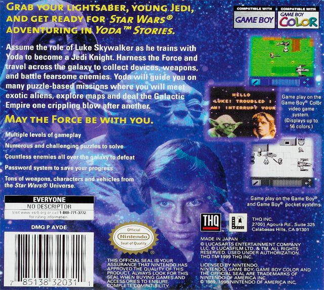 Star Wars: Yoda Stories - (GBC) Game Boy Color [Pre-Owned] Video Games THQ   