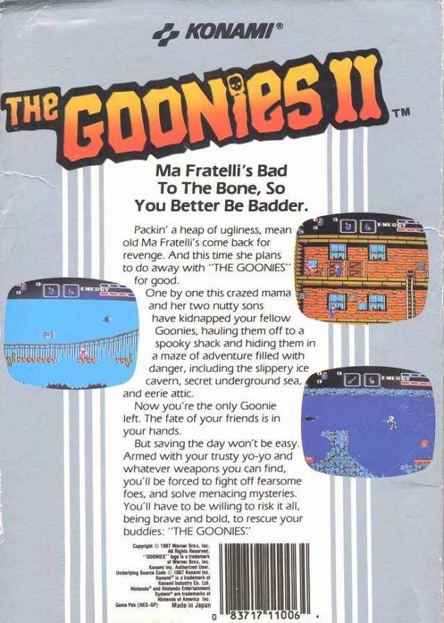 The Goonies II - (NES) Nintendo Entertainment System [Pre-Owned] Video Games Konami   