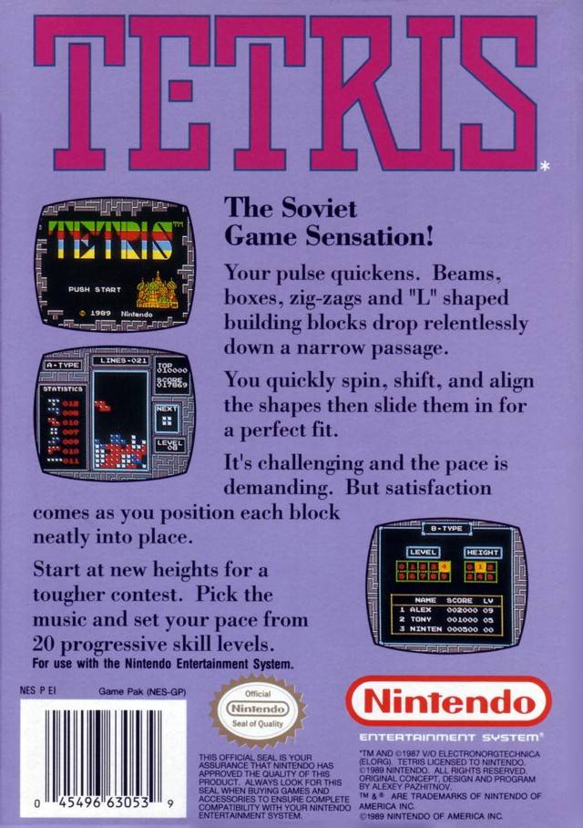 Tetris - (NES) Nintendo Entertainment System [Pre-Owned] Video Games Nintendo   