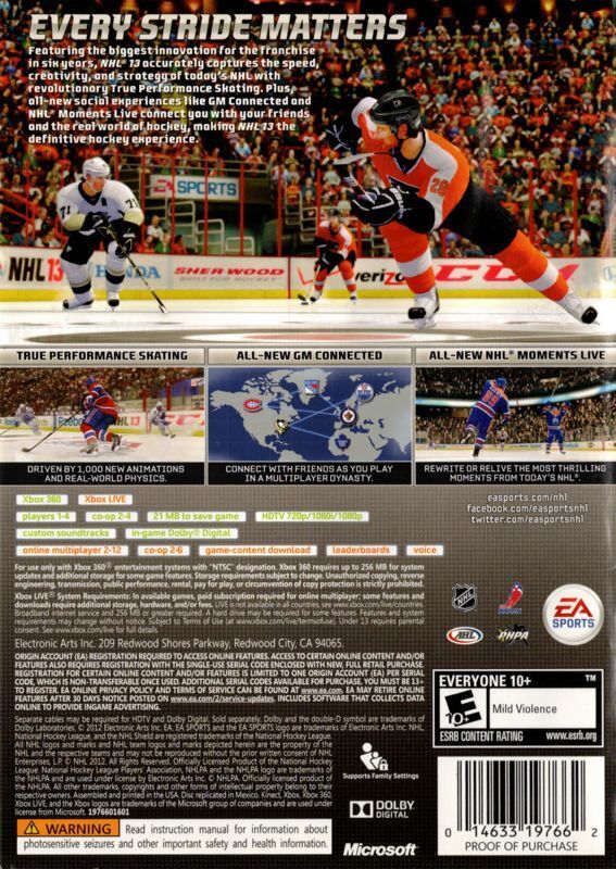 NHL 13 - Xbox 360 [Pre-Owned] Video Games Electronic Arts   