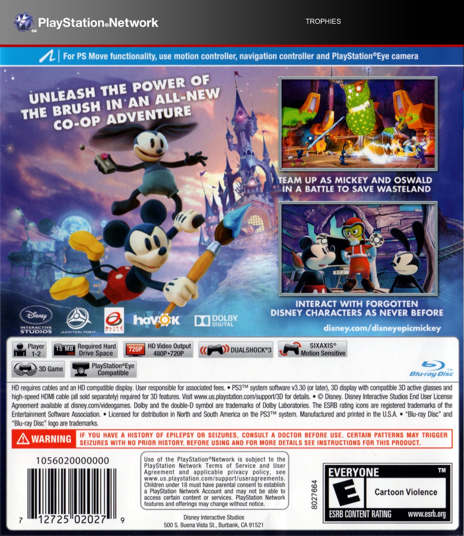 Epic Mickey 2: The Power of Two - (PS3) PlayStation 3 [Pre-Owned] Video Games Disney Interactive Studios   