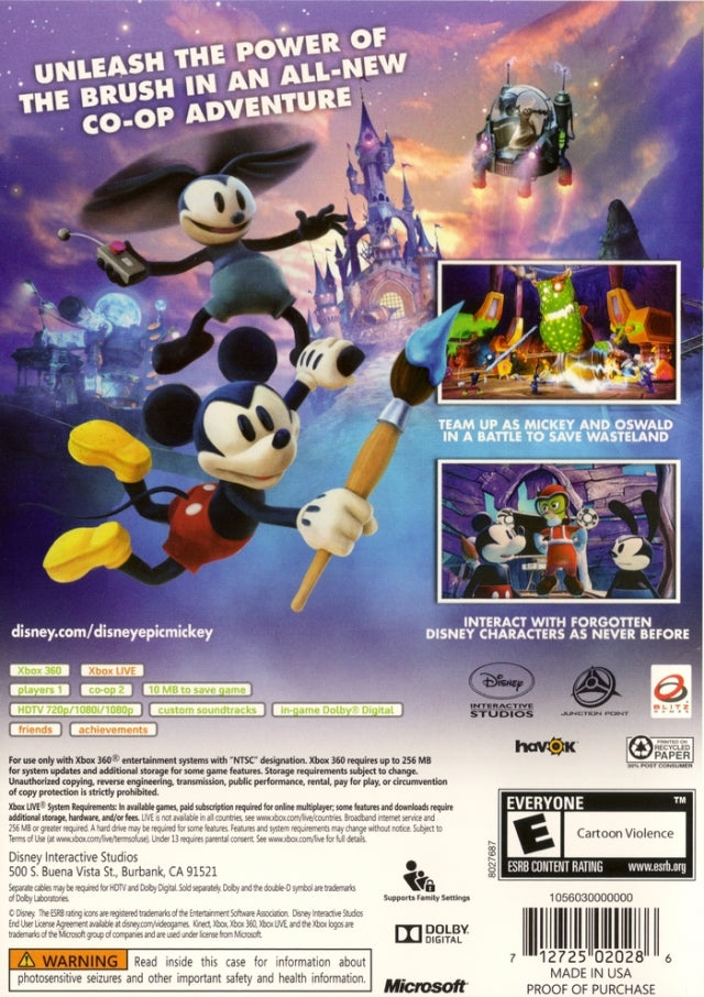 Epic Mickey 2: The Power of Two - Xbox 360 [Pre-Owned] Video Games Disney Interactive Studios   