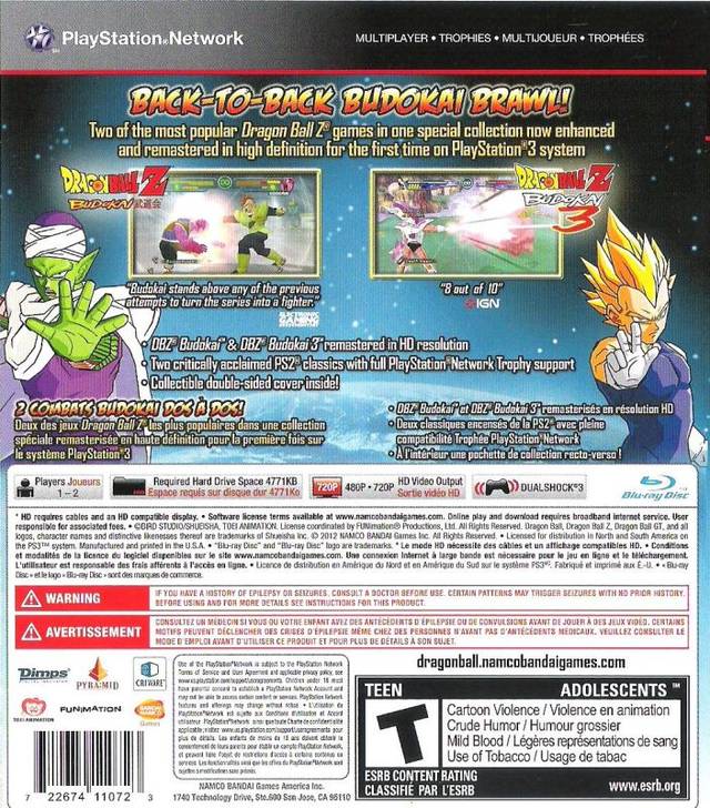 Dragon Ball Z Budokai HD Collection - (PS3) PlayStation 3 [Pre-Owned] Video Games Namco Bandai Games   