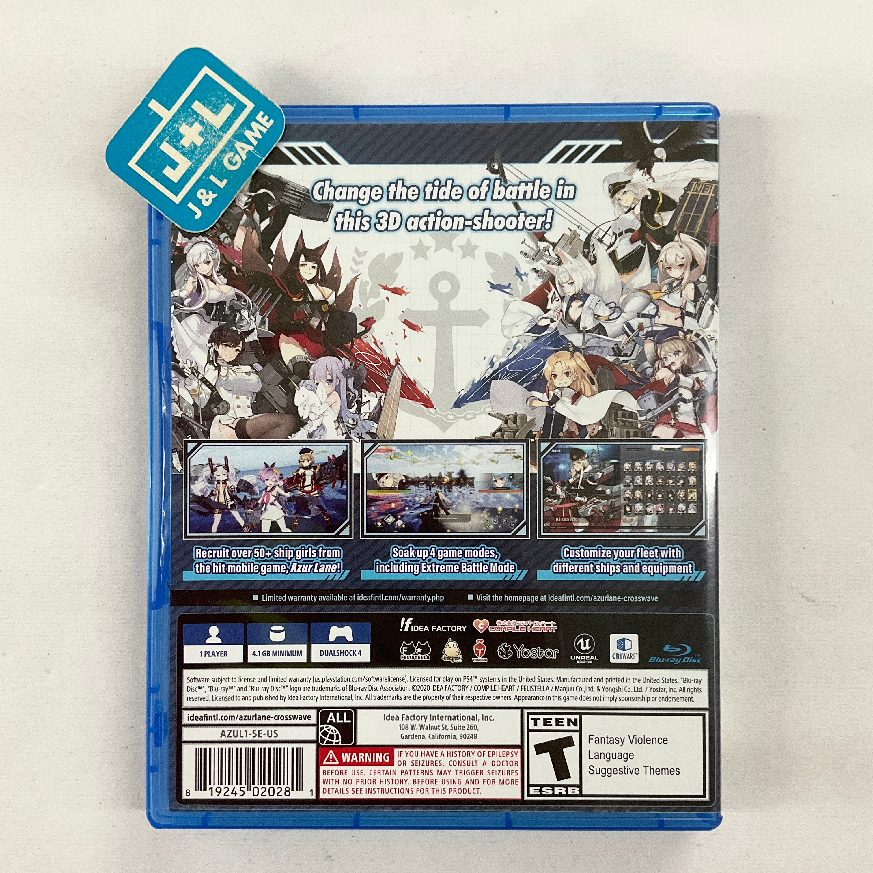 Azur Lane: Crosswave - (PS4) PlayStation 4 [Pre-Owned] Video Games Idea Factory International   