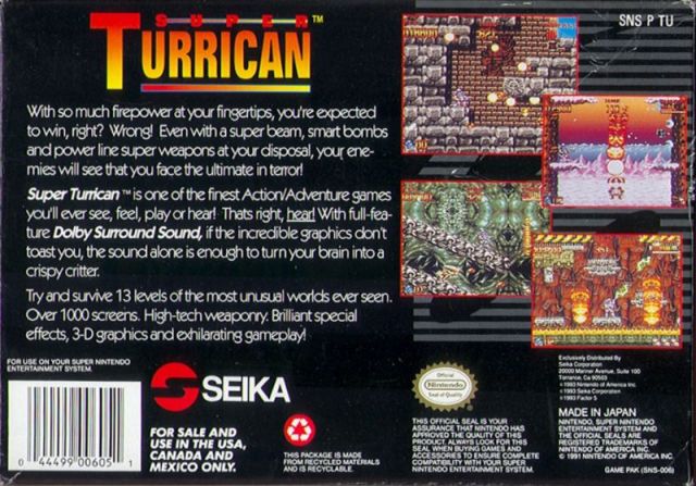 Super Turrican - (SNES) Super Nintendo [Pre-Owned] Video Games Seika Corp.   