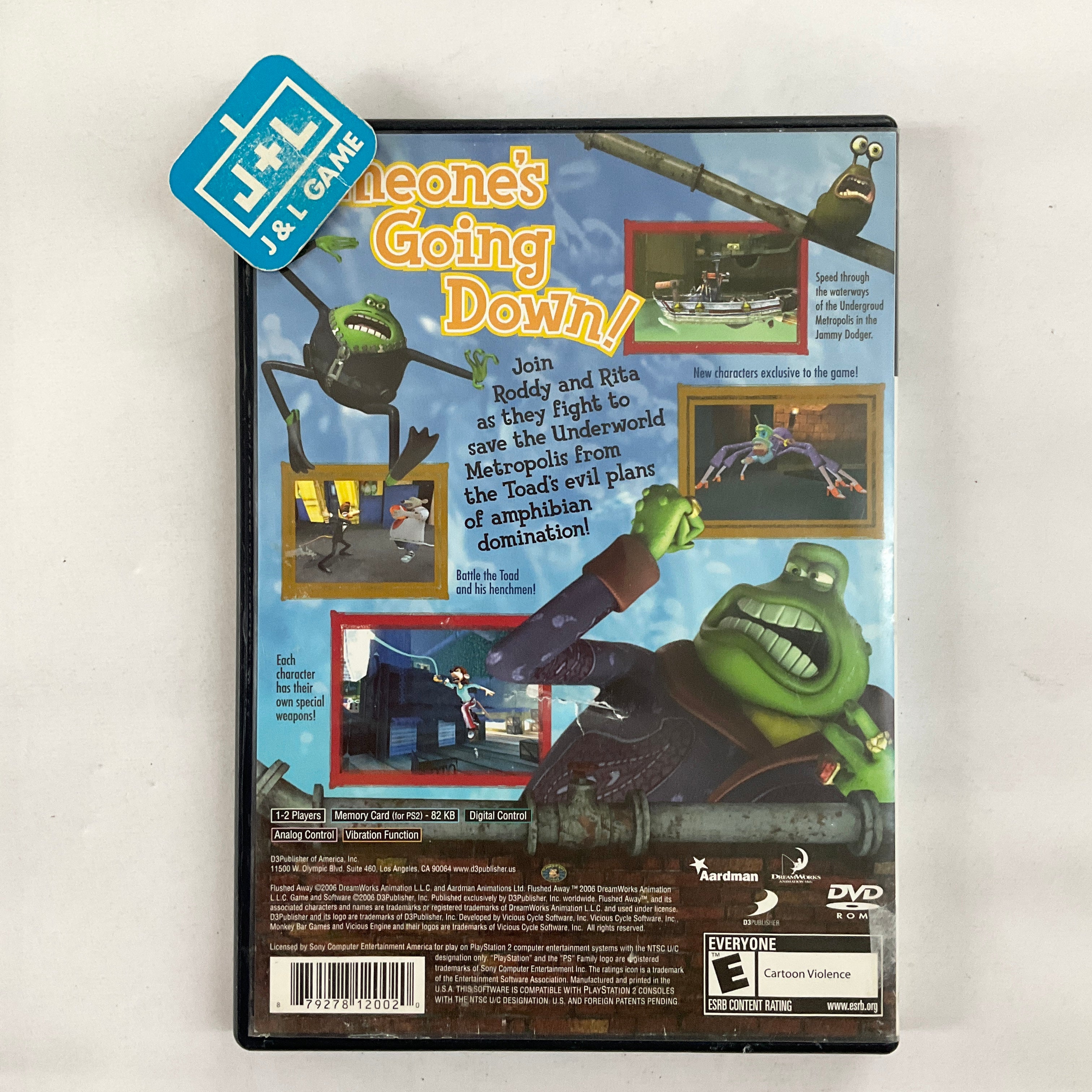 DreamWorks & Aardman Flushed Away - (PS2) PlayStation 2 [Pre-Owned] Video Games D3Publisher   