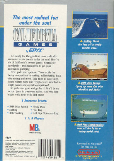 California Games - (NES) Nintendo Entertainment System [Pre-Owned] Video Games Milton Bradley   