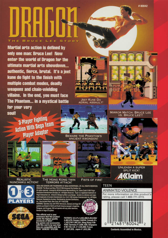 Dragon: The Bruce Lee Story - (SG) SEGA Genesis [Pre-Owned] Video Games Acclaim   