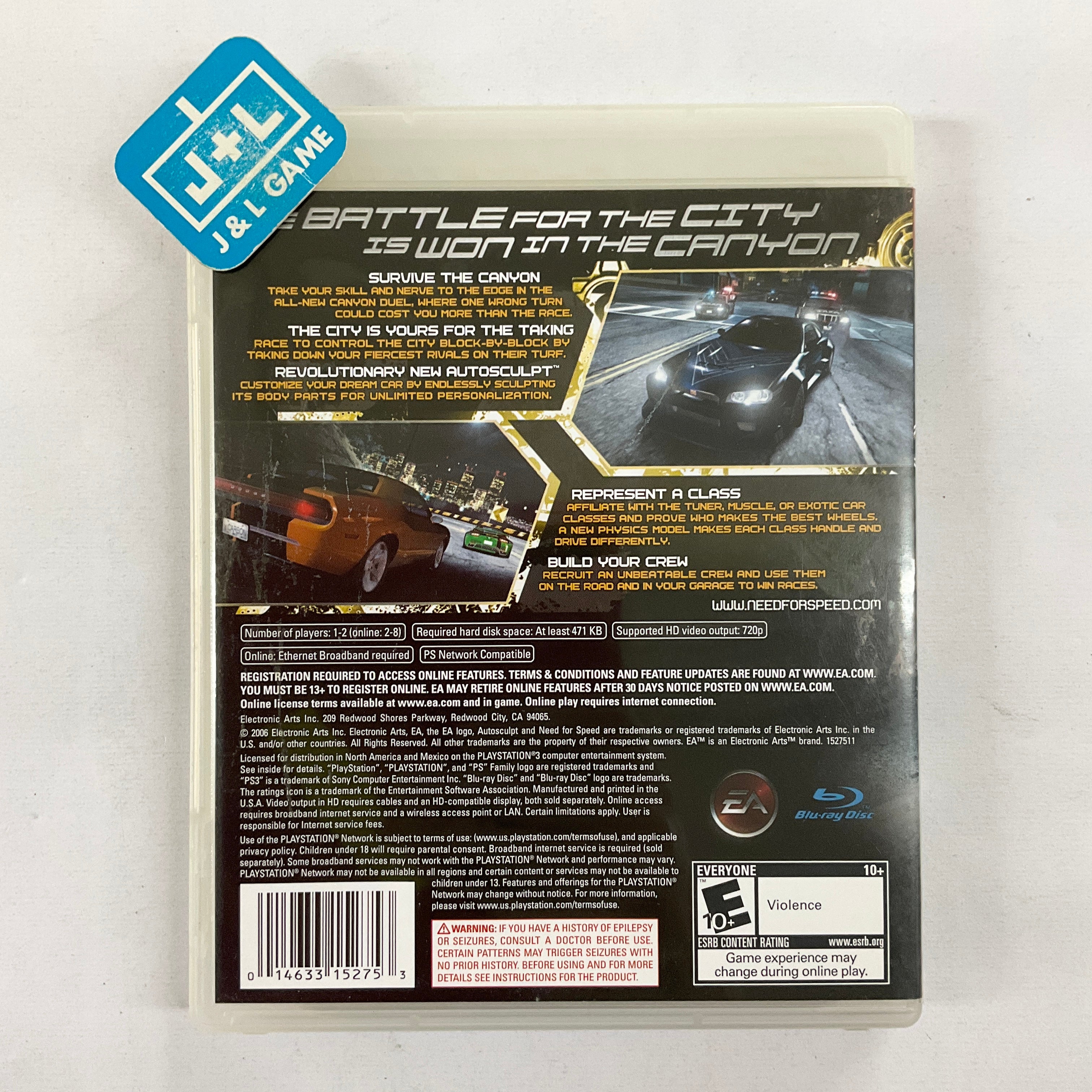 Need for Speed: Carbon - (PS3) PlayStation 3 [Pre-Owned] Video Games EA Games   