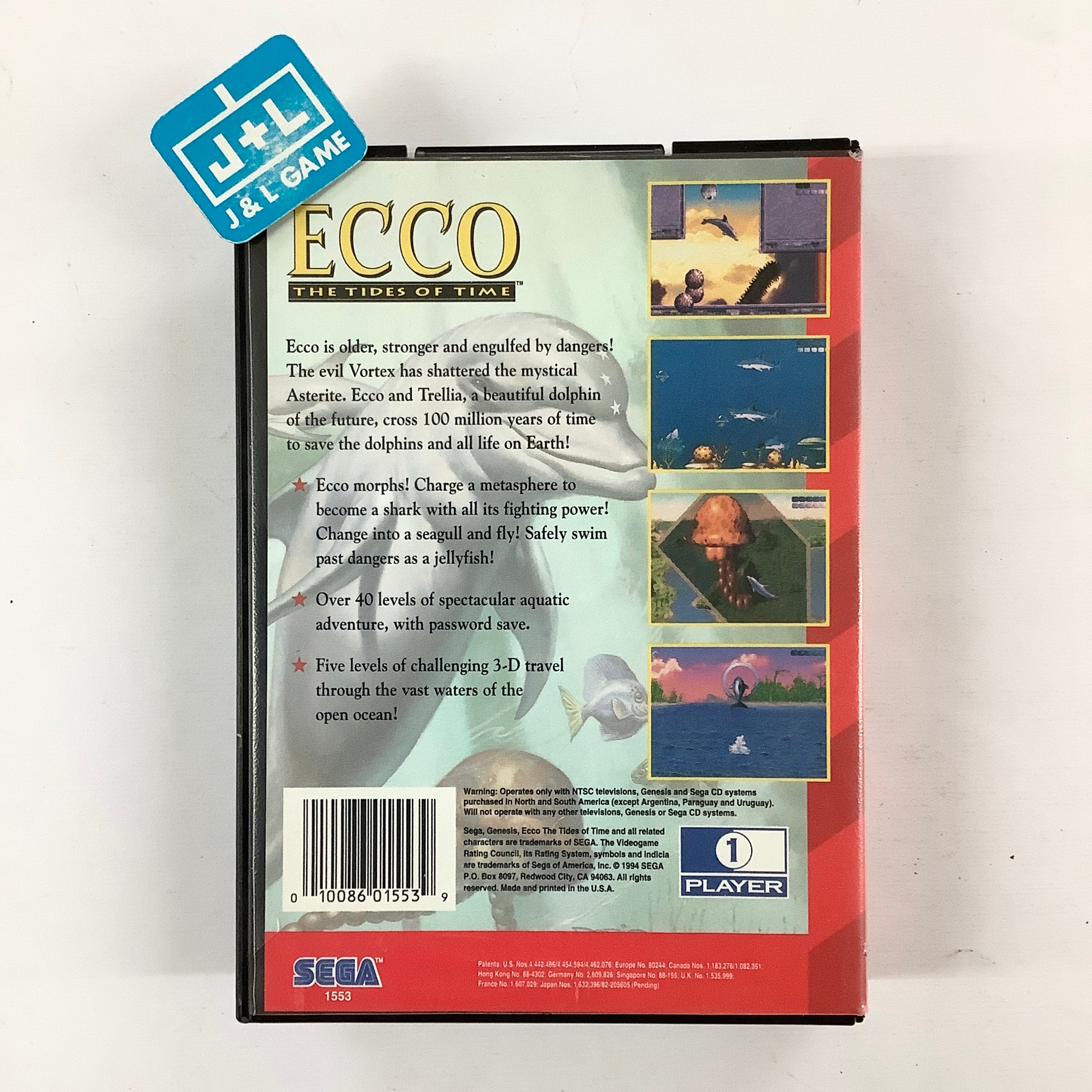 Ecco: The Tides of Time - (SG) SEGA Genesis [Pre-Owned] Video Games Sega   