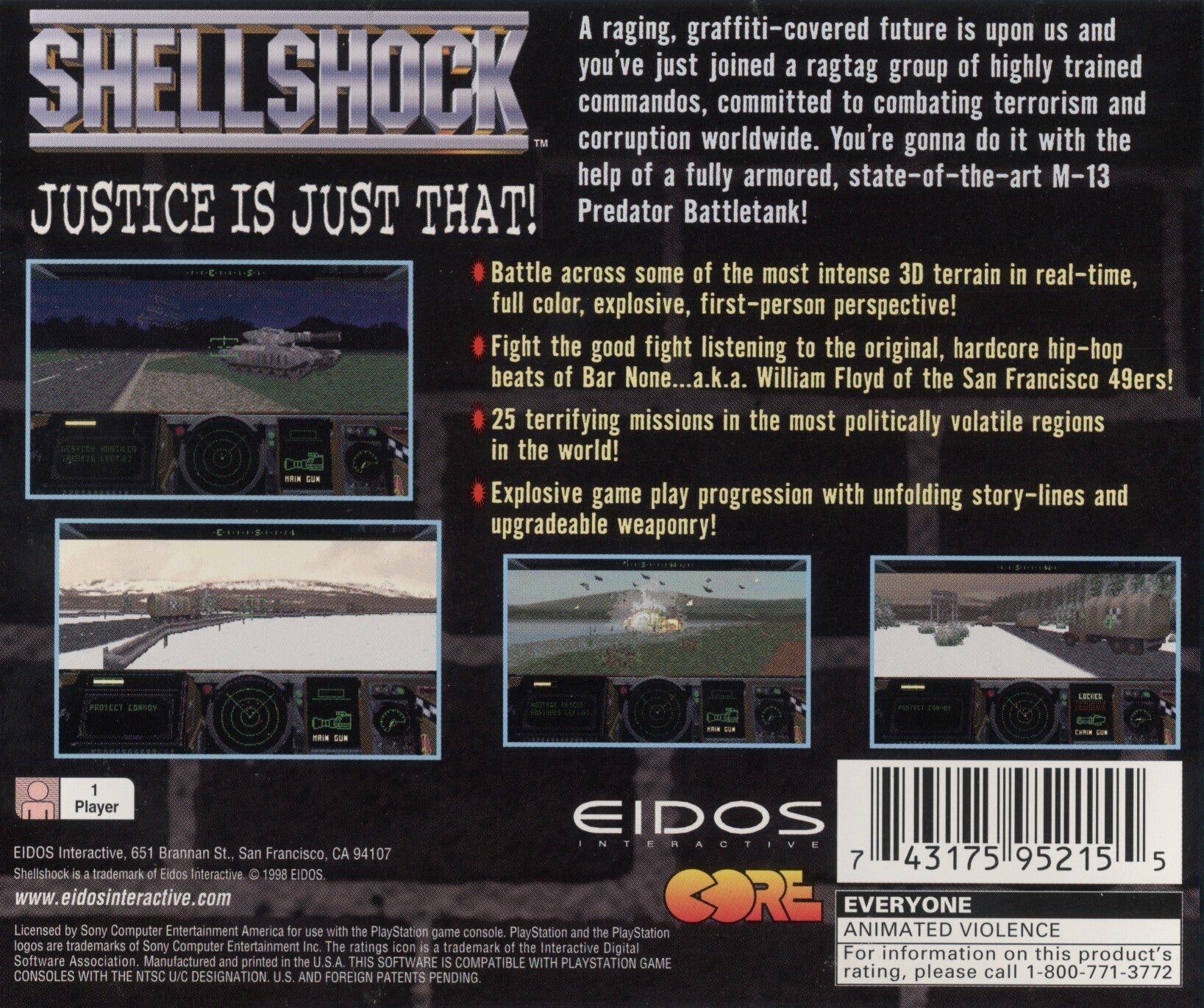 Shellshock (Long Box) - (PS1) PlayStation 1 [Pre-Owned] Video Games Square Enix   