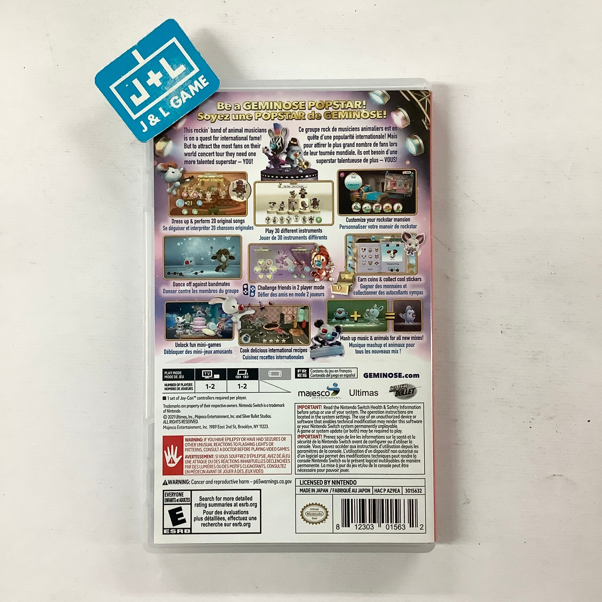 Geminose: Animal Popstars - (NSW) Nintendo Switch [Pre-Owned] Video Games Majesco   