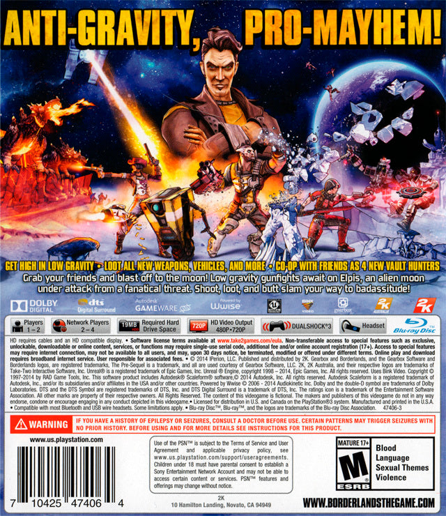 Borderlands: The Pre-Sequel - (PS3) PlayStation 3 [Pre-Owned] Video Games 2K Games   