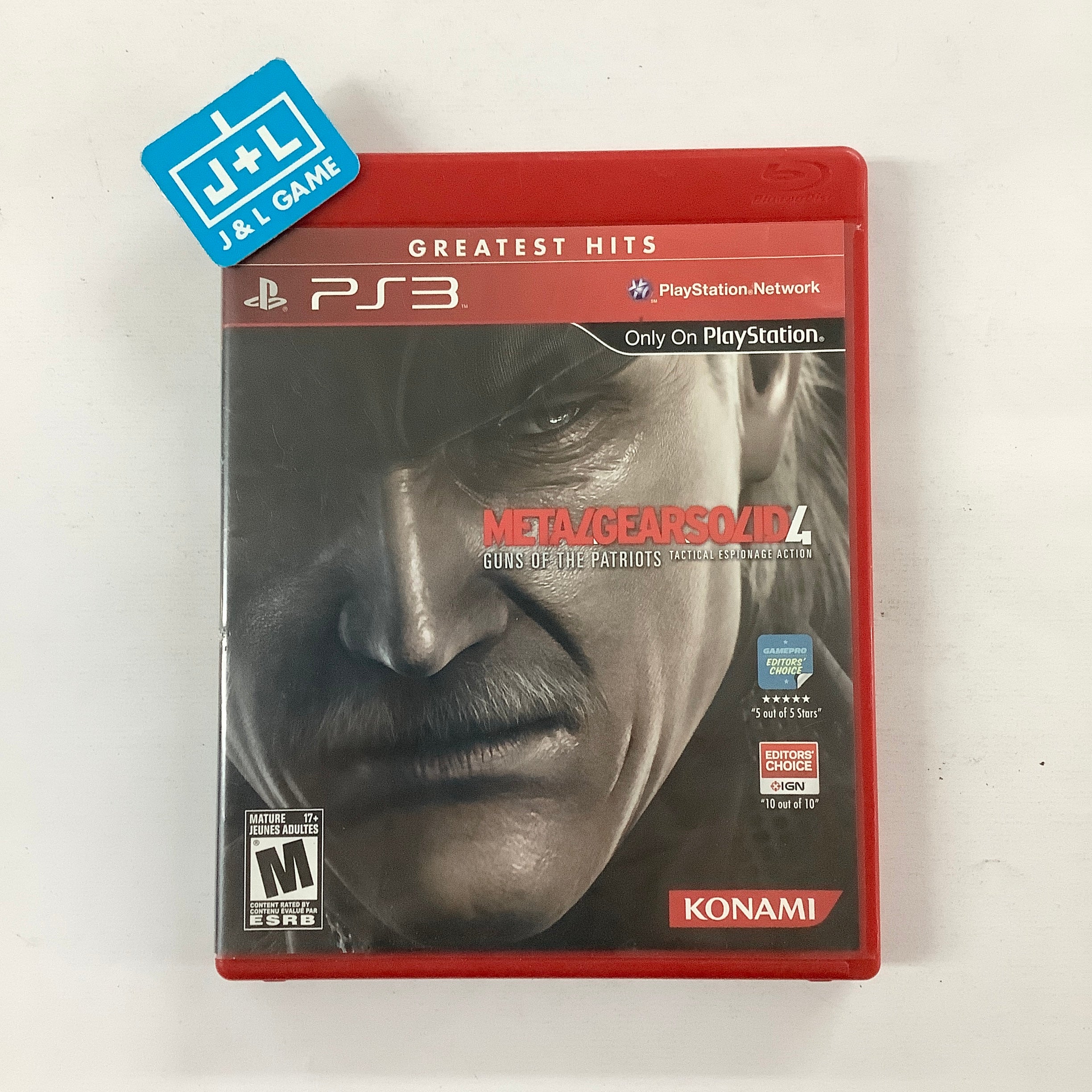 Metal Gear Solid 4: Guns of the Patriots (Greatest Hits) - (PS3) PlayStation 3 [Pre-Owned] Video Games Konami   