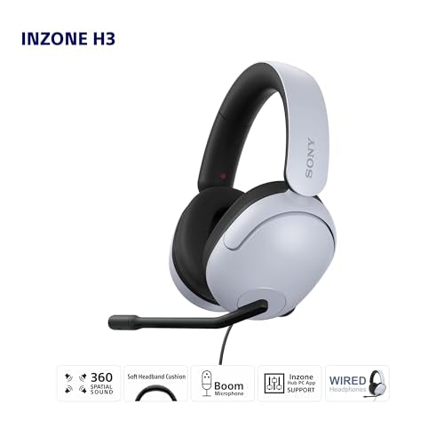 Sony INZONE H3 Wired Gaming Headset MDR-G300 (White) - (PS5) Playstation 5 ACCESSORIES Sony   