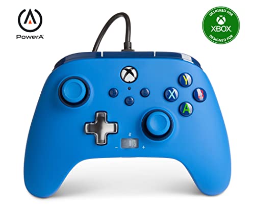 PowerA Enhanced Wired Controller (Blue) - (XSX) Xbox Series X Video Games PowerA   