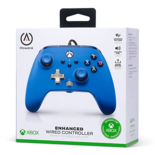 PowerA Enhanced Wired Controller (Blue) - (XSX) Xbox Series X Video Games PowerA   