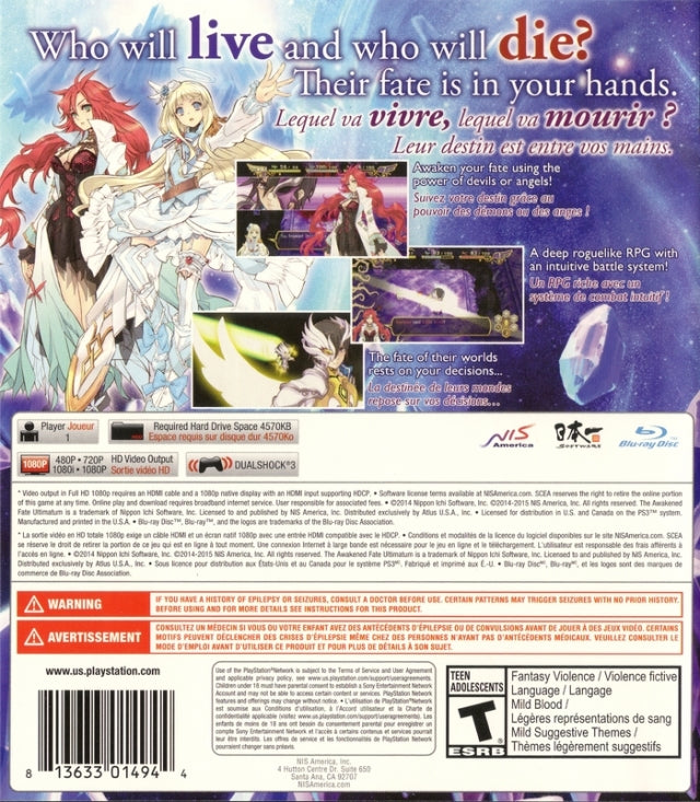 The Awakened Fate: Ultimatum - (PS3) PlayStation 3 Video Games NIS America   