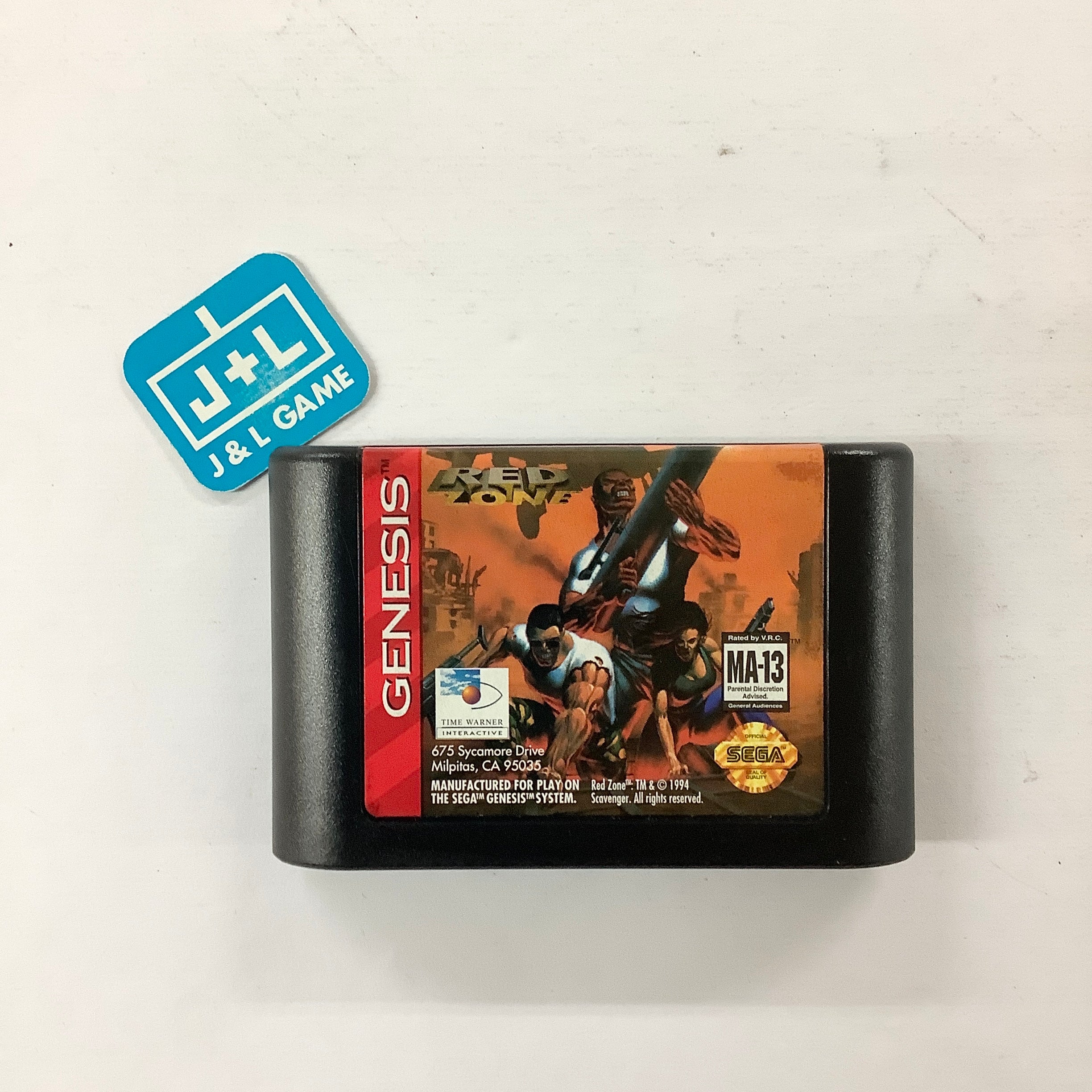 Red Zone - (SG) SEGA Genesis  [Pre-Owned] Video Games Time Warner Interactive   