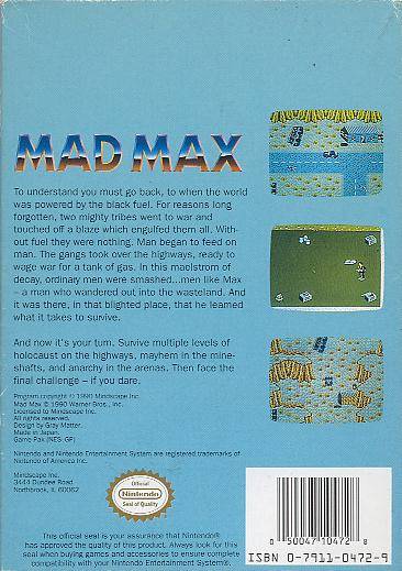 Mad Max - (NES) Nintendo Entertainment System [Pre-Owned] Video Games Mindscape   