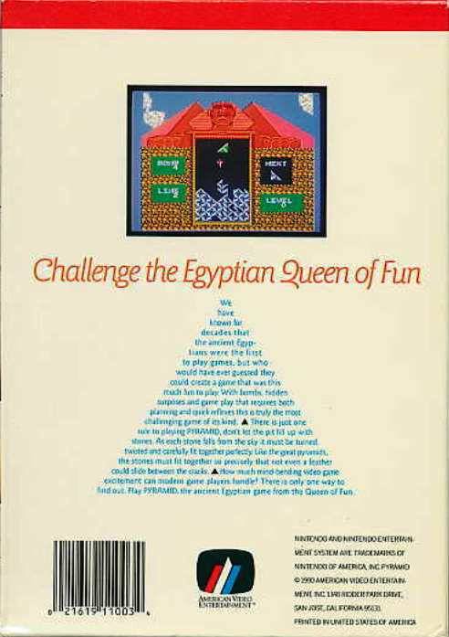 Pyramid - (NES) Nintendo Entertainment System [Pre-Owned] Video Games American Video Entertainment   