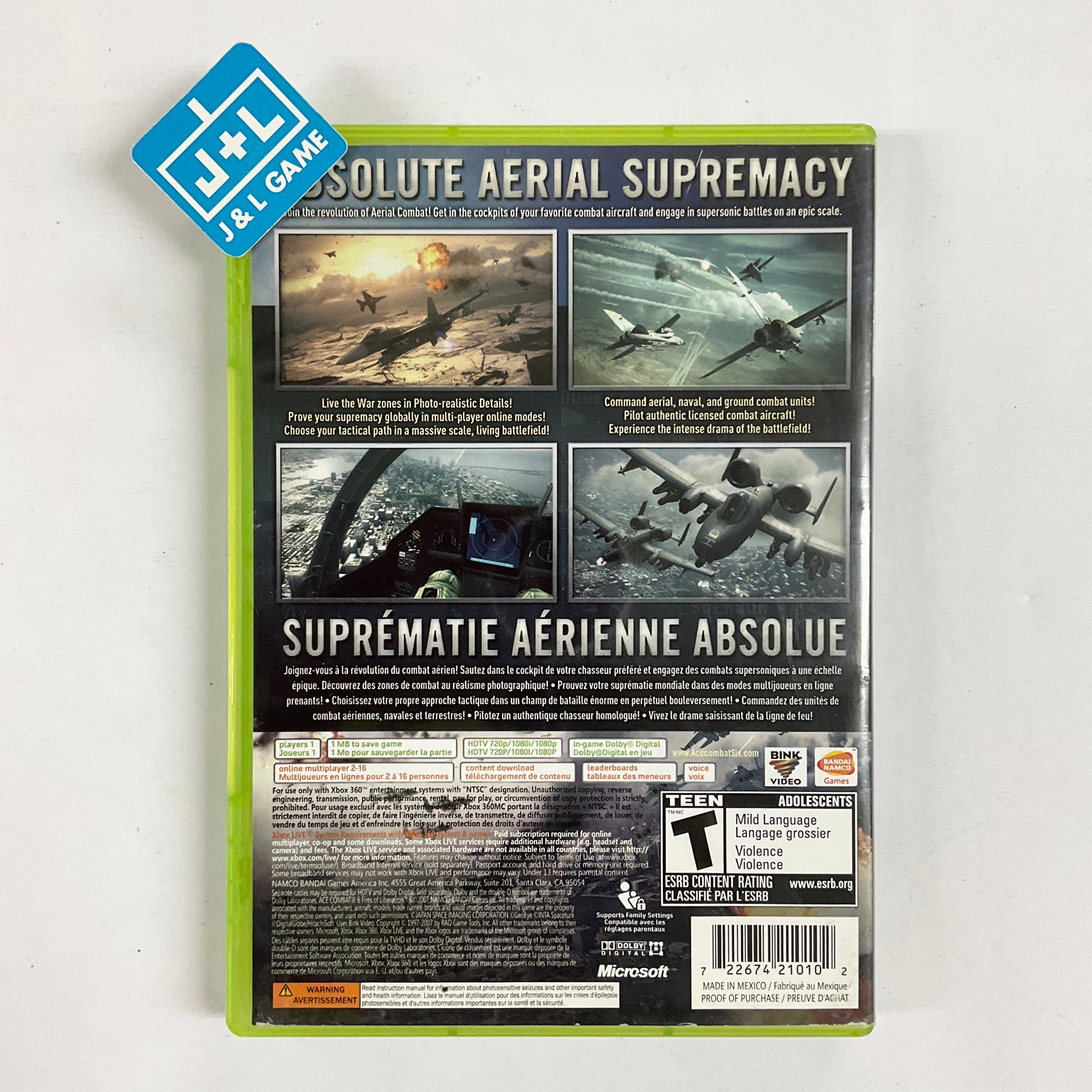 Ace Combat 6: Fires of Liberation - Xbox 360 [Pre-Owned] Video Games Namco Bandai Games   