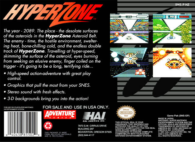 HyperZone - (SNES) Super Nintendo [Pre-Owned] Video Games HAL Labs   