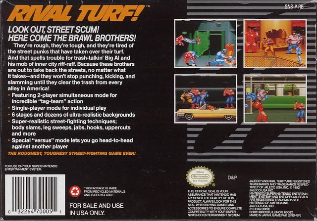 Rival Turf! - (SNES) Super Nintendo [Pre-Owned] Video Games Jaleco Entertainment   