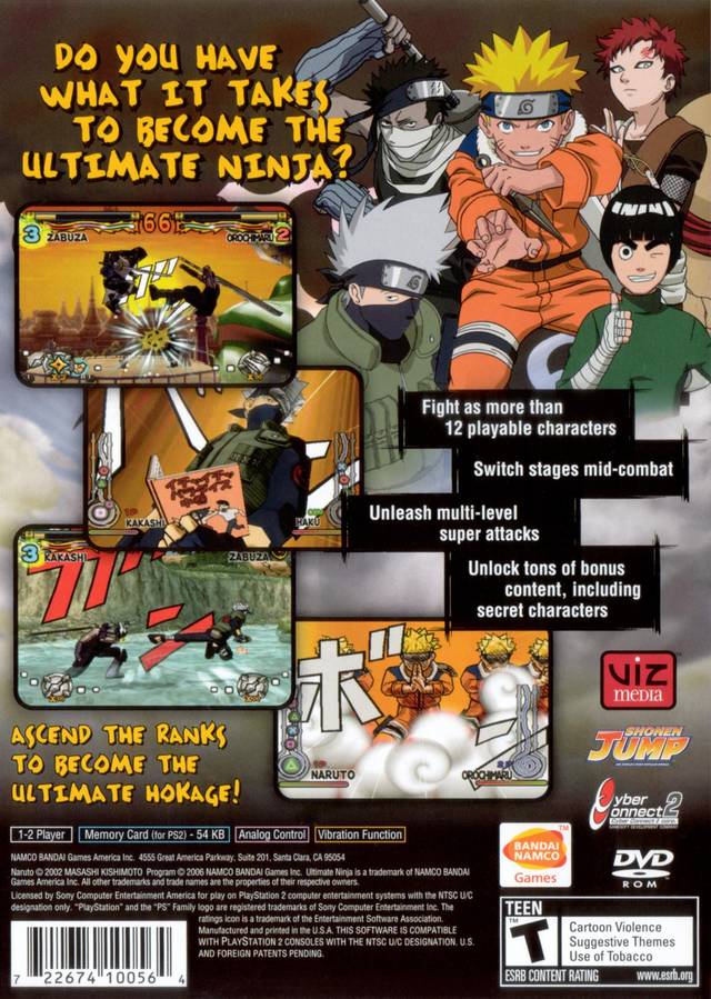 Naruto: Ultimate Ninja (Greatest Hits) - (PS2) PlayStation 2 [Pre-Owned] Video Games Bandai   