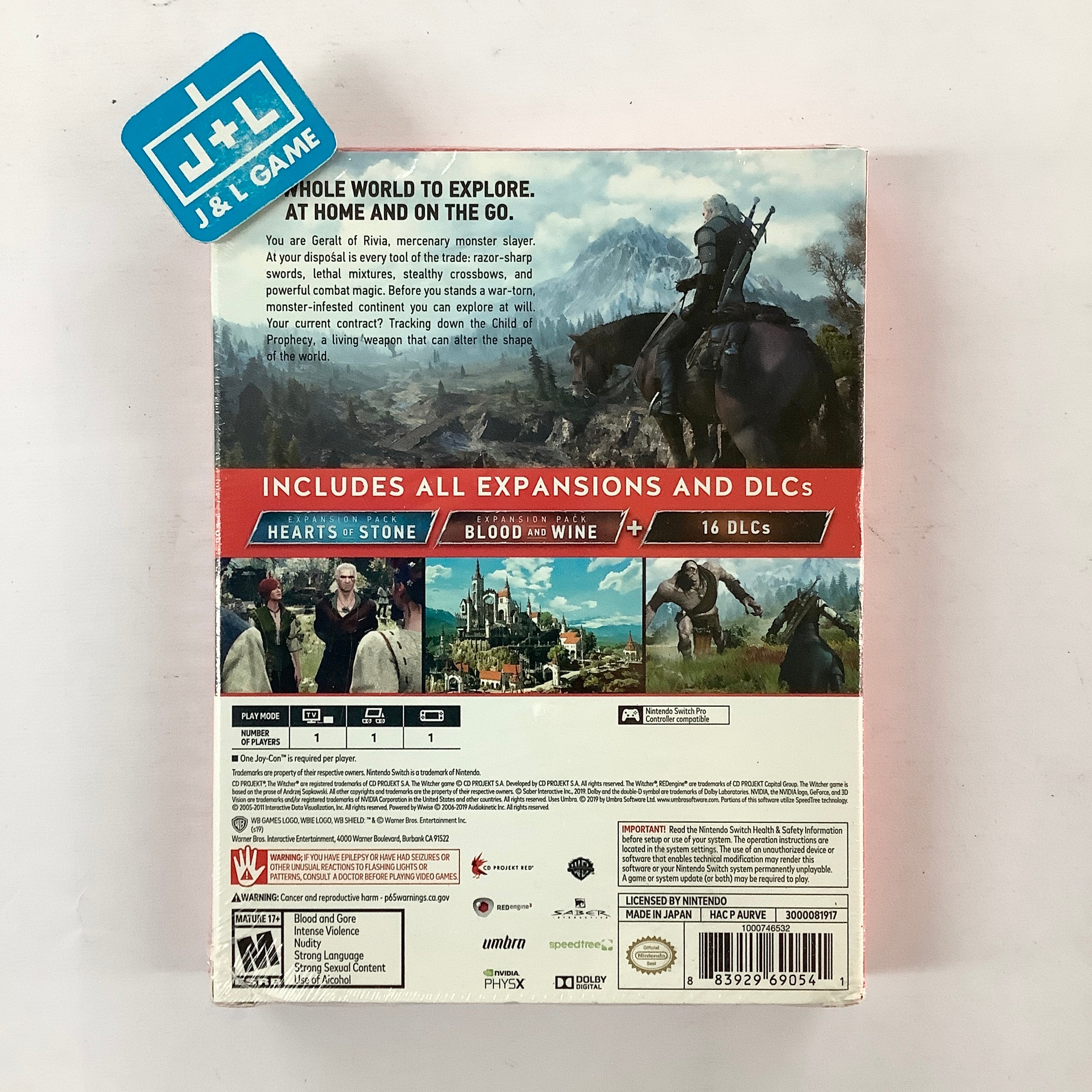 The Witcher 3: Wild Hunt Complete Edition (With CD) - (NSW) Nintendo Switch Video Games CD Projekt Red   