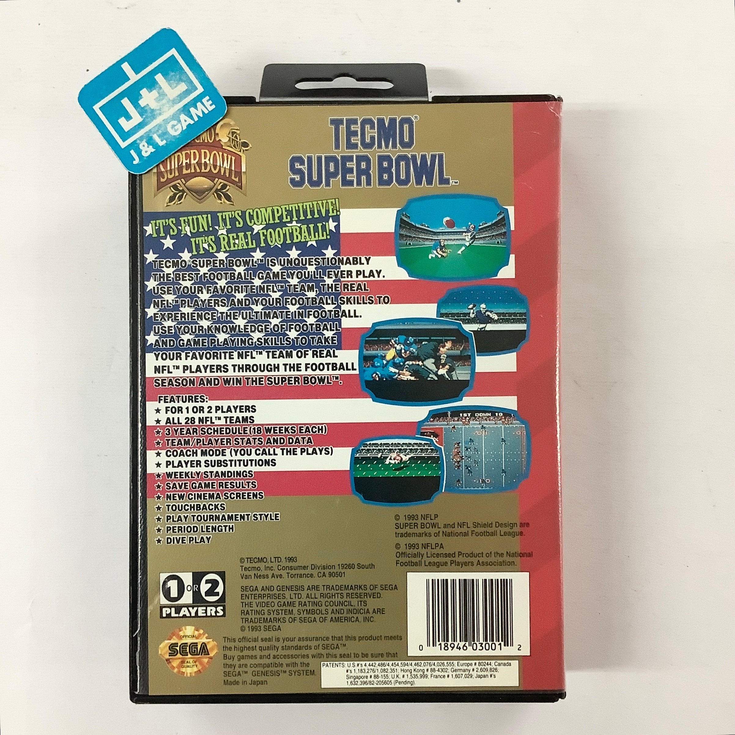 Tecmo Super Bowl - (SG) SEGA Genesis [Pre-Owned] Video Games Tecmo   