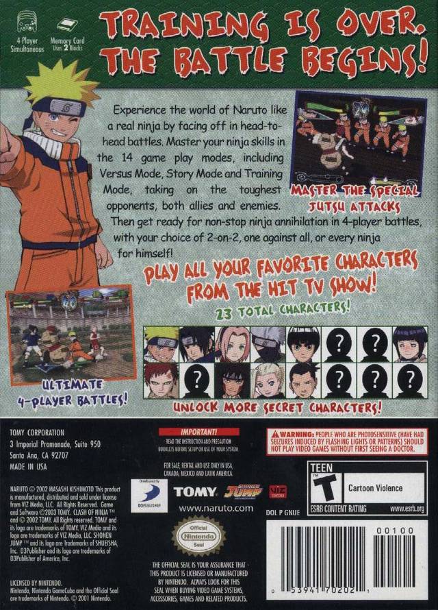 Naruto: Clash of Ninja 2 (Player's Choice) - (GC) GameCube [Pre-Owned] Video Games Tomy Corporation   