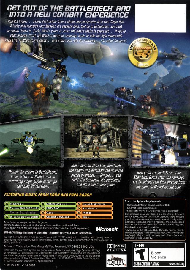 MechAssault 2: Lone Wolf - (XB) Xbox Video Games Microsoft Game Studios   