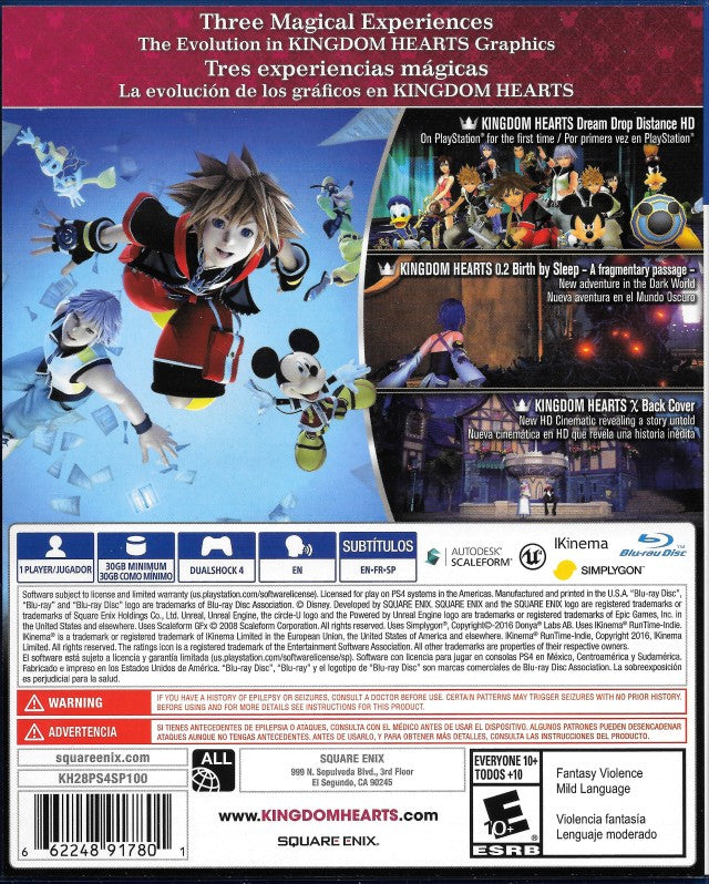 Kingdom Hearts HD 2.8 Final Chapter Prologue - (PS4) PlayStation 4 Video Games Square Enix   