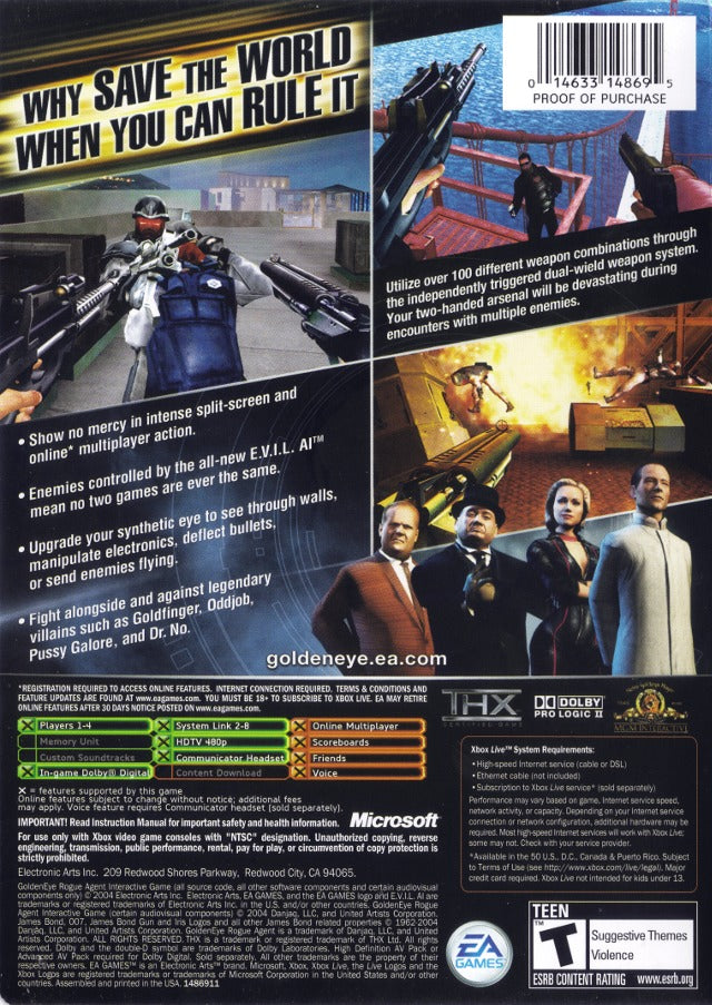 GoldenEye: Rogue Agent - (XB) Xbox Video Games EA Games   