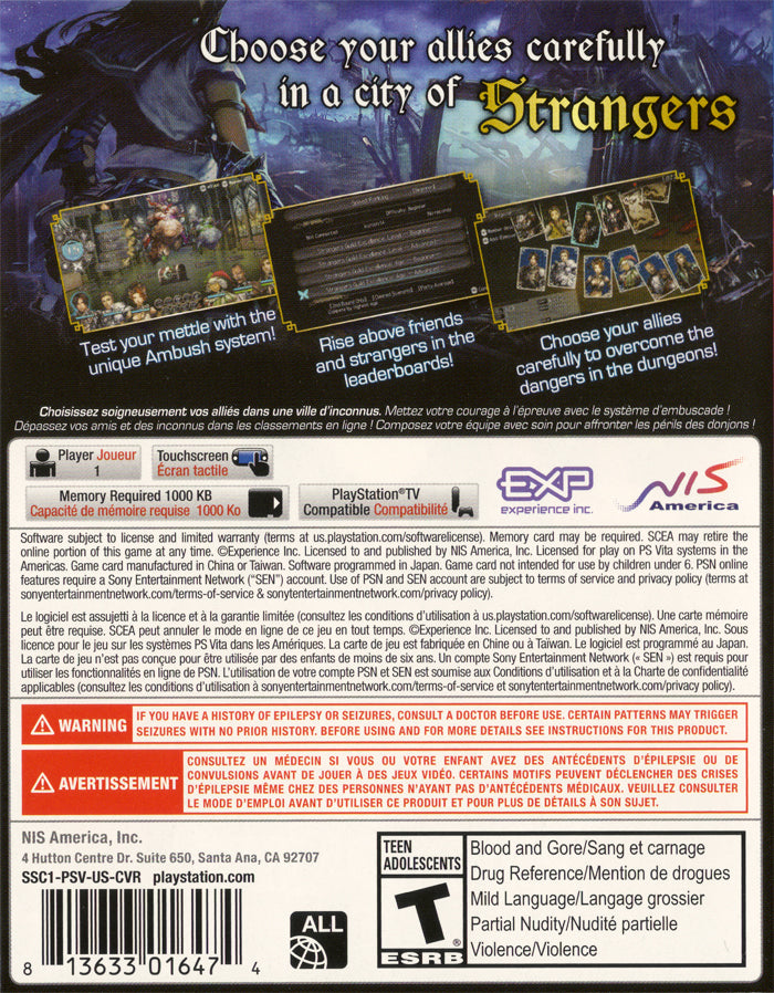 Stranger of Sword City - (PSV) PlayStation Vita Video Games Experience Inc.   