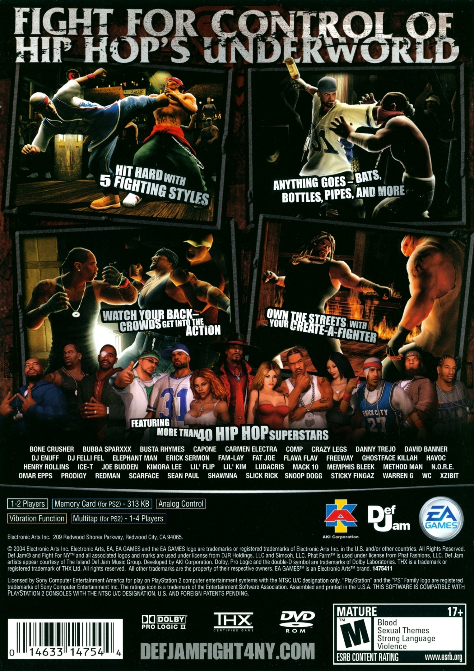 Def Jam: Fight for NY - (PS2) PlayStation 2 Video Games EA Games   